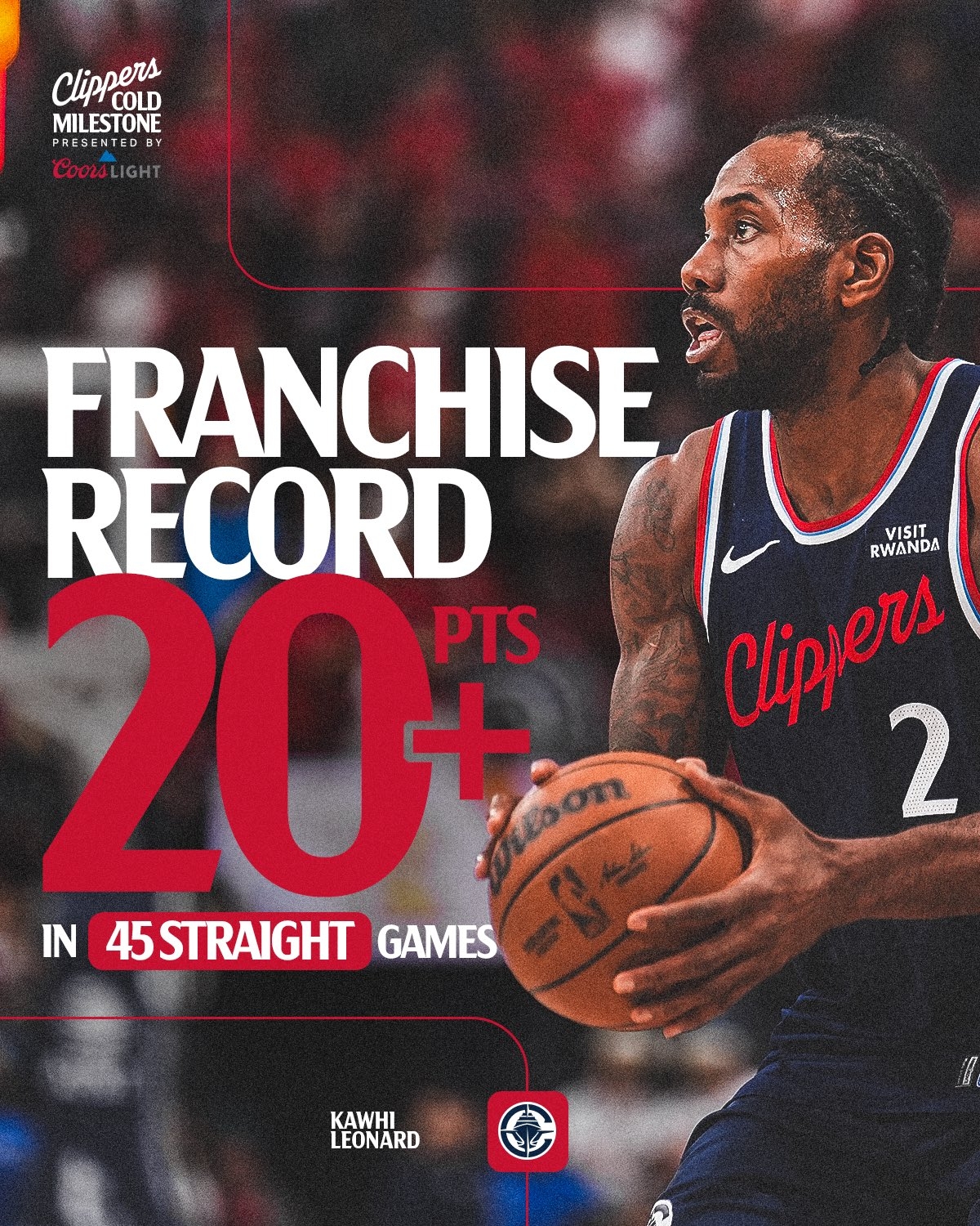 乐鱼娱乐体育-机器人还是强！伦纳德单季连续45场得分20+ 超麦卡杜独占队史第一